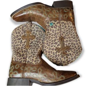 Ariat Kid's Crossroads Square Toe Cowboy Boots Youth Size 4, Women's 5.5-6